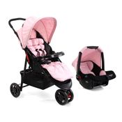 Conjunto Carrinho com Bebê Conforto - Voyage - Travel System Delta Duo Pro - Rosa