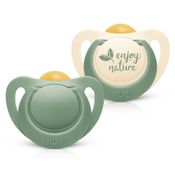 Kit de Chupeta - 6 a 18 meses - For Nature - Verde - Nuk