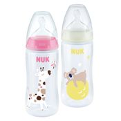 Conjunto De Mamadeiras - Nuk - Anticólica - Coala E Girafa - 300ml