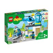 Duplo Delegacia De Polícia E Helicóptero 10959 4111110959