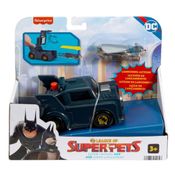 Figura de Ação e Veículo - DC - Liga dos Superpets - Super Launch Ace e Bat-cão - Mattel