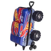 Mochila De Rodinha 3D Hot Wheels Reace Monster Trucks Maxtoy