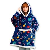 Cobertor Com Mangas Moletom Hoodie Adulto Stitch