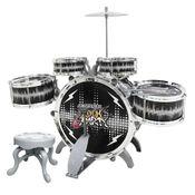 Bateria Infantil Rock Party Preta DM Toys