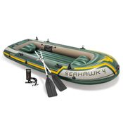 Bote Inflável Intex Seahawk 4 Pessoas 400 Remo Suporte Motor