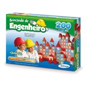 Blocos de Madeira Brincando de Engenheiro - 200 Peças - Xalingo
