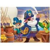 Quebra-Cabeça - 60 Peças - Piratas - Grow
