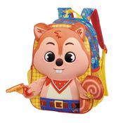 Mochila Infantil Média Esquilo Xerife 3D - CBFS-8801A - Fuseco