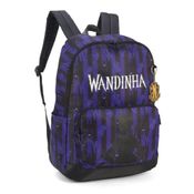 Mochila  De Costas  - Wandinha - Roxo Com Gliter - Luxcel