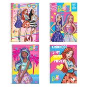 Caderno Espiral Capa Dura - 10x1 - Barbie Color Reveal - 160 Folhas - Foroni