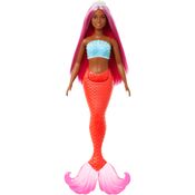Boneca Barbie Sereia Mundo da Fantasia - Cabelo Rosa HRR04 - Mattel
