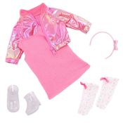 Roupas e Acessórios para Bonecas - Com Jaqueta Bomber - Rosa - Our Generation - Candide
