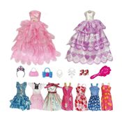 Roupinha de Boneca Doll Dress Candide - Kit 9 Vestidos