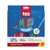 Lápis de Cor Mega Soft Color c/ 24 Cores - Tris