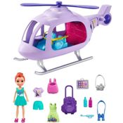 Mini Boneca com Veículo Polly Pocket - Helicóptero de Aventuras - Mattel -