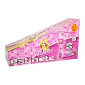 Patinete Infantil Rosa Cestinha Luz e Som Belinda DM Toys