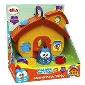 Brinquedo de Encaixar Fazendinha da Galinha Elka