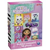 Quebra-Cabeça Infantil Gigante 48 Pcs Gabby's Dollhouse Grow