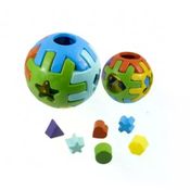 Kit com 2 Bolas Didáticas P/M - Brinquedo Educativo de Encaixar Kendy