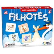 Jogo da Memória Fihotes 40 Peças Pais e Filhos