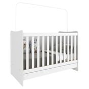 Berço 4 em 1 para Colchão 60 x 130 cm Multimóveis Evolution vira Escrivaninha FG0541PN Branco