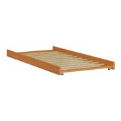 Cama Auxiliar de Solteiro Madeira Maciça para Colchão 88 x 188 cm com Rodízios Multimóveis CR35208