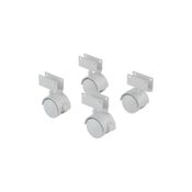 4 Rodinhas Para Berço Rodízio Roda Chapa U 15mm 100KG