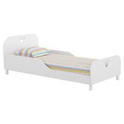Cama Solteiro com Colchão Incluso 88 x 188 cm 100% MDF Realeza Multimóveis FG2320 Branco