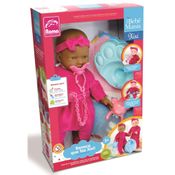 Boneca Mini Bebê Mania Faz Xixi Negra Roma Brinquedos