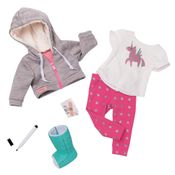 Conjunto Roupas para Bonecas - Our Generation - Fique Bem Logo com Gessinho