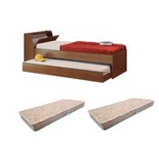 Cama Solteiro Bicama Com 2 Colchões Ditália BB-28 Diamond