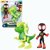 Boneco Miles Morales e Electrossauro Dino G0121 - Hasbro