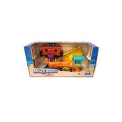 Veiculo de Brinquedo - Locomotiva com 2 Vagoes - Maquinas Gulliver - Gulliver