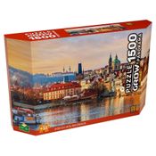 Puzzle 1500 peças Panorama Pôr do Sol em Praga - Grow