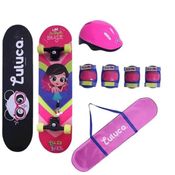 Skate - Luluca Com Acessórios De Segurança - Modelos Sortidos Unitários - Fun