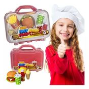 Maleta Infantil Lanche Hamburguer Fast Food Pakitoys