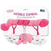 MOBILE DE CARRINHO ESPIRAL ELEFANTE ROSA UNIK