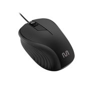 Mouse Com Fio Wave Conexão USB 1200dpi Cabo de 130cm 3 Botões Textura Emborrachada Preto - MO222OUT [Reembalado] MO222OUT