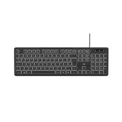 Teclado Com Fio Light 3 Níveis e LED Ajustável Teclas Silenciosas e Conexão Usb Preto - TC268 TC268