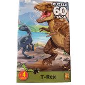 Quebra-Cabeça 60 Peças - Dinossauro T-Rex - Grow