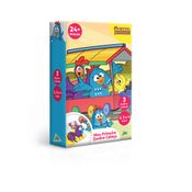Conjunto com 3 Quebra-Cabeças - 2, 3 e 4 Peças - Galinha Pintadinha - Toyster