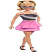 Boneca Barbie Fashionistas Loira - Top Listrado e Saia Rosa Hrh11