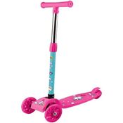 Patinete 3 Rodas Irado com Luz - Rosa - Art Brink