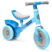 Bicicleta sem Pedal com 4 Rodas para Crianças de 2 a 4 Anos, Bakeling, Azul