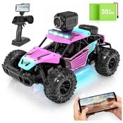 Carrinho de Controle Remoto Off Road com Câmera HD e Alta Velocidade para Adultos, Hosim, Rosa