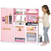 Cozinha de Brinquedo Interativa com 35 Acessórios Estilo Princesa Disney, Rosa