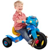 Triciclo Patrulha Canina com Luzes, Sons e Armazenamento para Crianças Acima de 2 Anos, Fisher Price, Azul