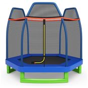 Trampolim DIÁRIO para crianças, trampolins recreativos de 7 pés, trampolim com compartimento de segurança de rede, min...