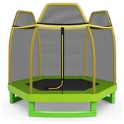 Trampolim DIÁRIO para crianças, trampolins recreativos de 7 pés, trampolim com compartimento de segurança de rede, min...