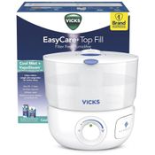 Umidificador de Névoa Fria 2,2L sem Filtro de Preenchimento Superior com Vicks VapoPads e VapoSteam, PUR, Branco